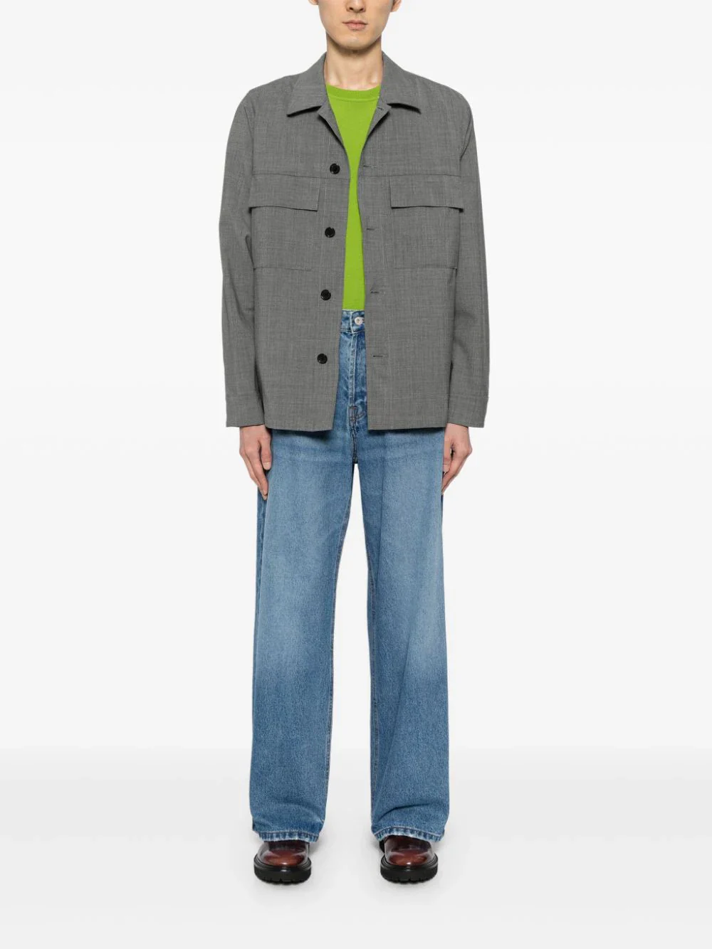 Long-Sleeves Wool Shirt - Image 2