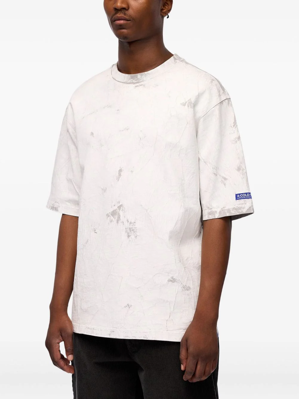 Marble-Effect Cotton T-Shirt - Image 3