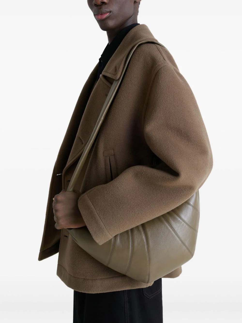 Medium Croissant Panelled Shoulder Bag - Image 2