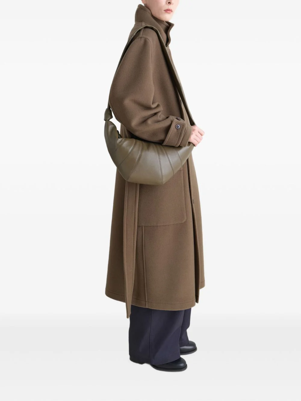 Medium Croissant Panelled Shoulder Bag - Image 3
