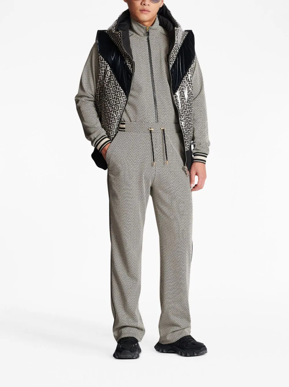 Mini Monogram-Jacquard Track Pants - Image 2
