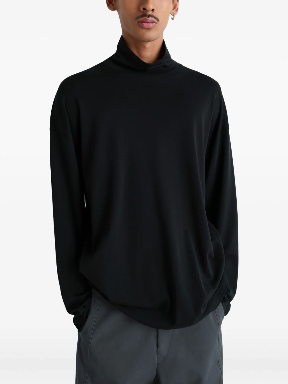 Mock-Neck Long-Sleeve T-Shirt - Image 3
