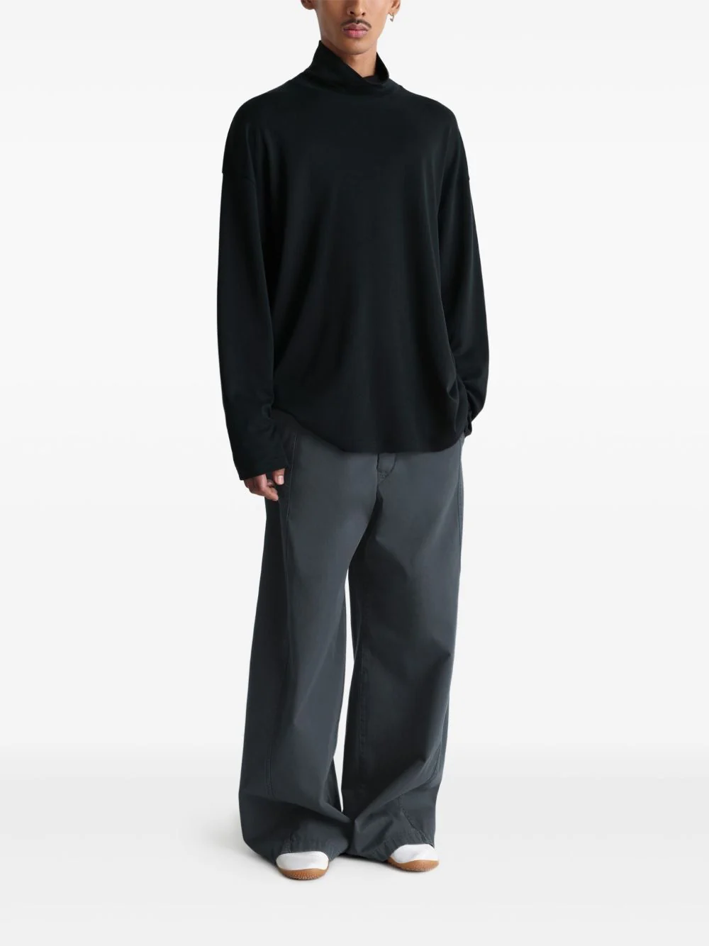Mock-Neck Long-Sleeve T-Shirt - Image 5