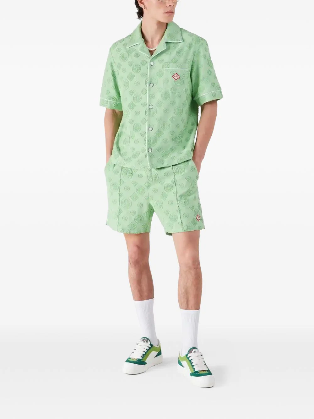 Monogram-Pattern Track Shorts - Image 5