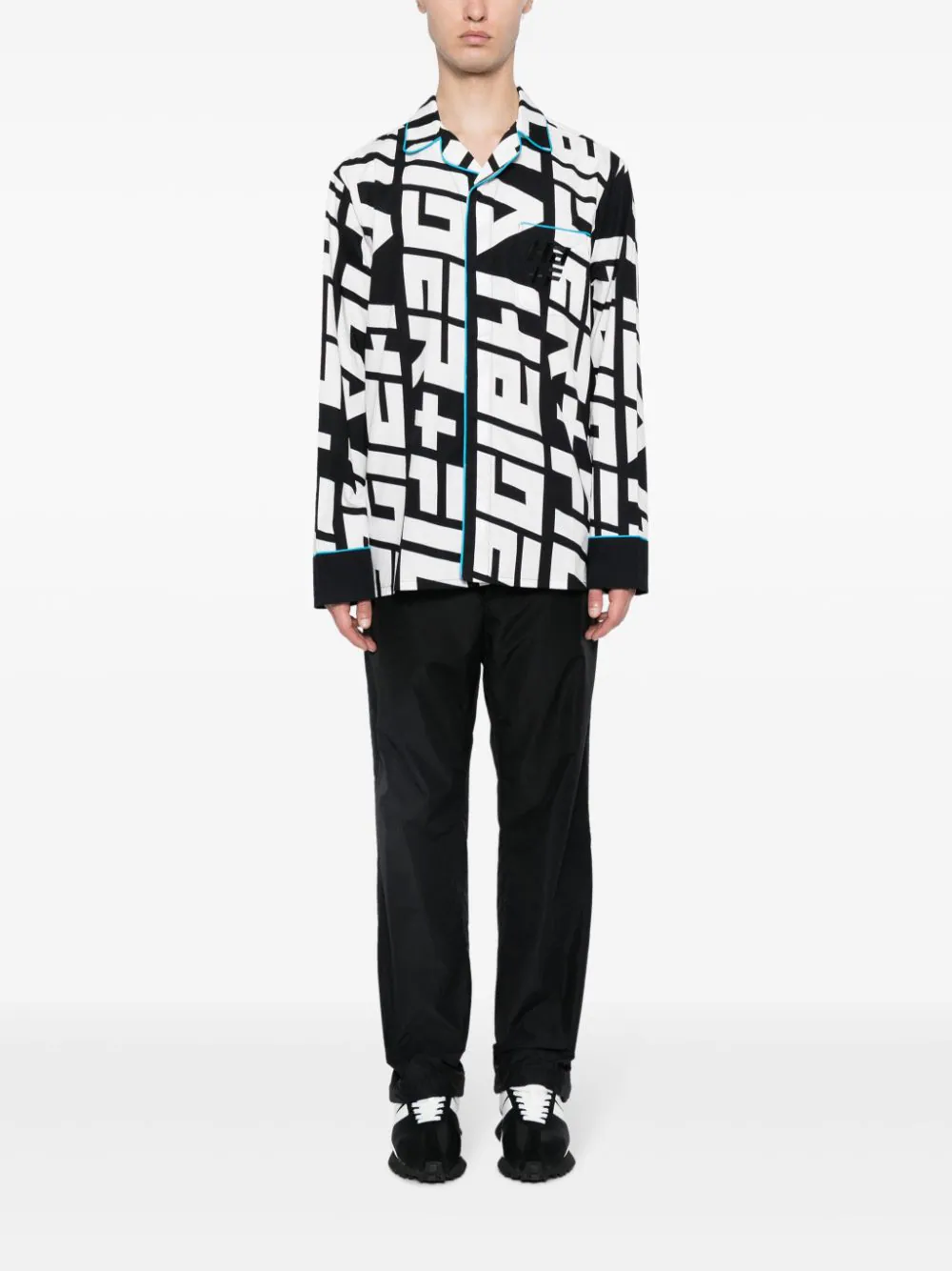 Monogram-Print Cotton Shirt - Image 2