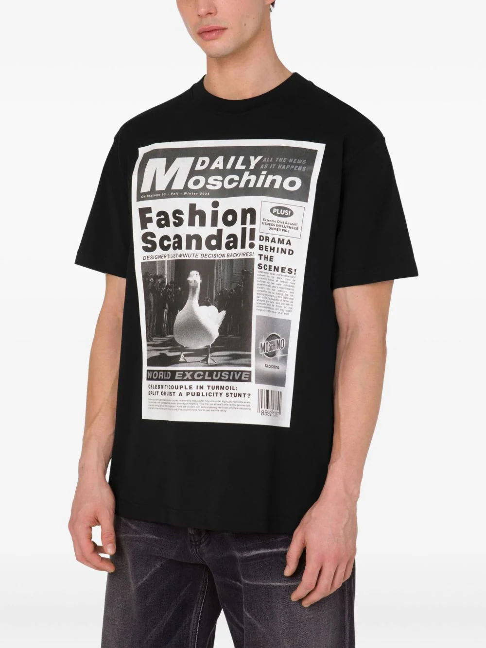 Newspaper-Print T-Shirt - Image 2