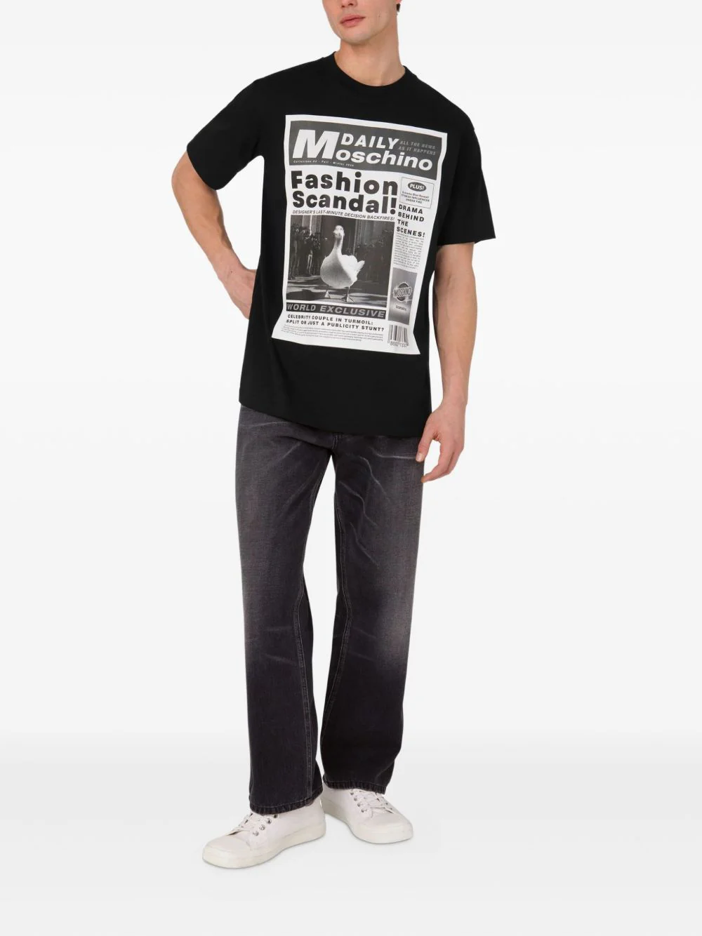 Newspaper-Print T-Shirt - Image 4