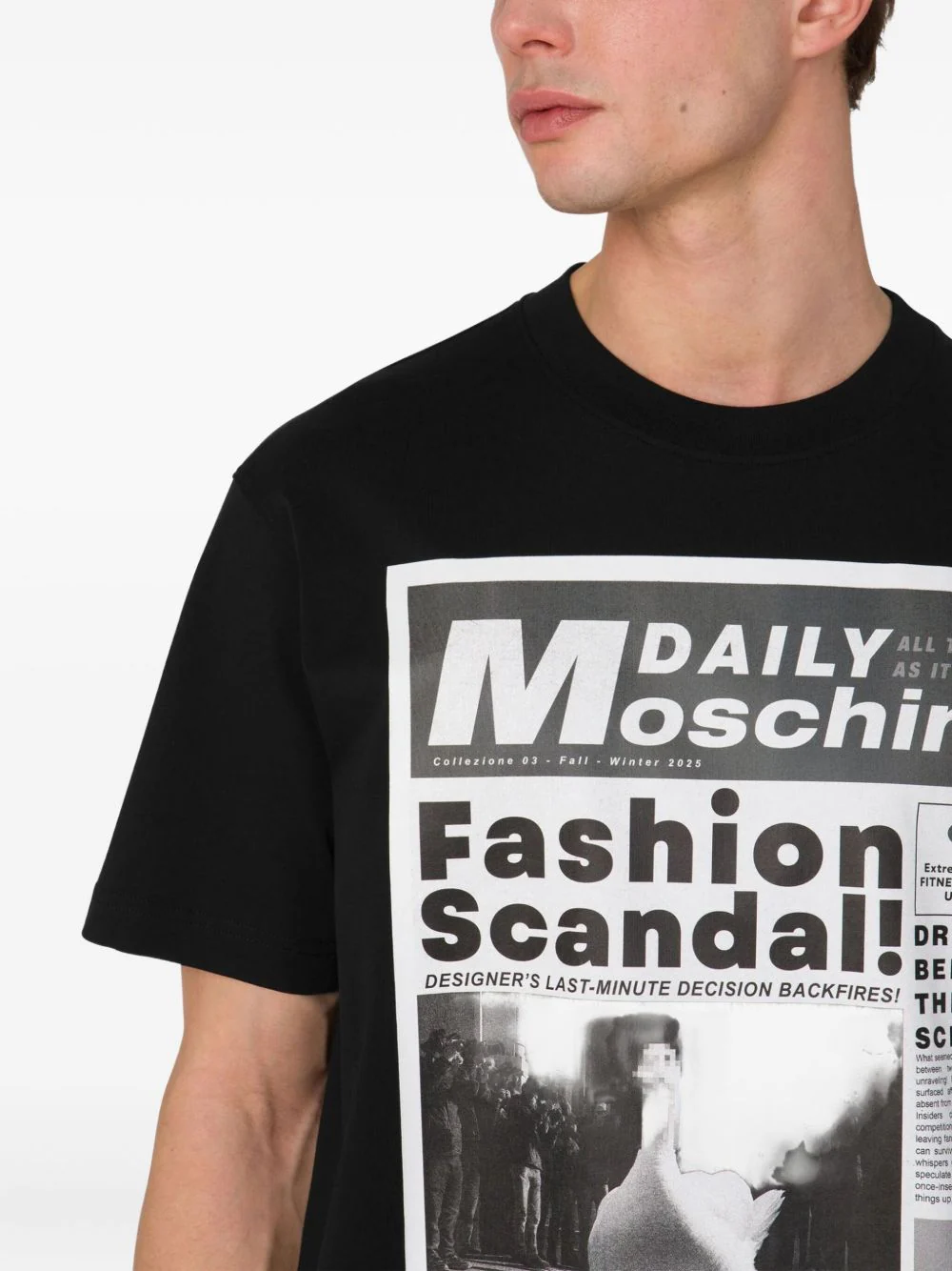 Newspaper-Print T-Shirt - Image 5