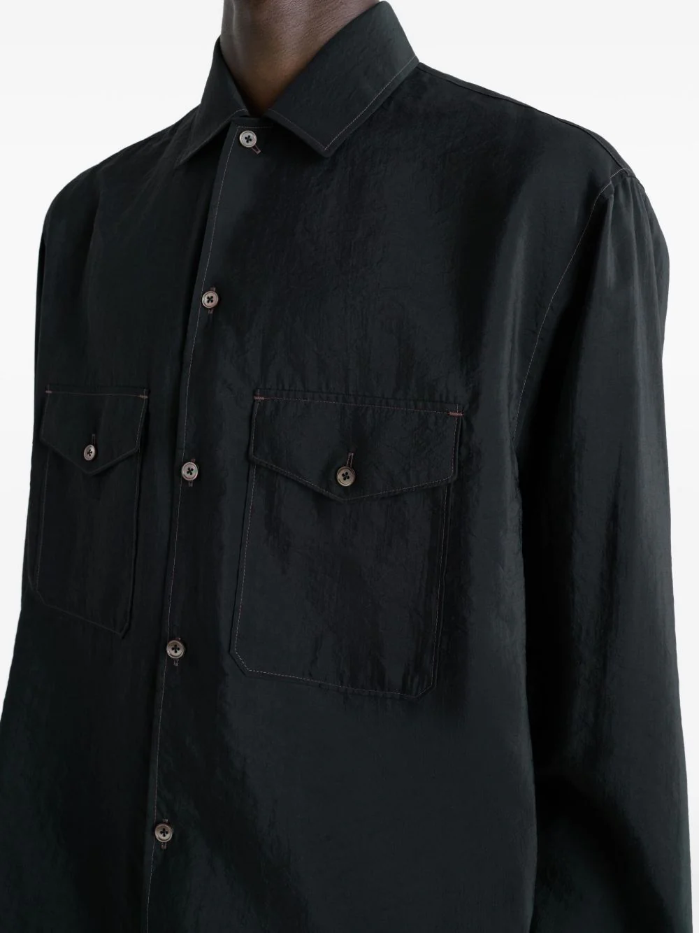 Notched-Collar Fla-Pocket Shirt - Image 2