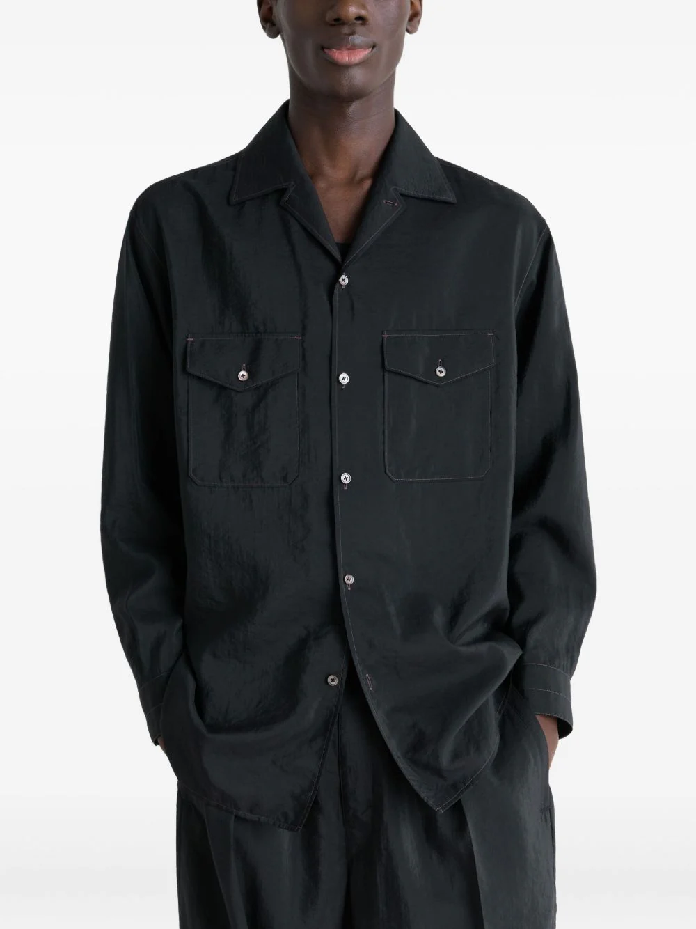 Notched-Collar Fla-Pocket Shirt - Image 3