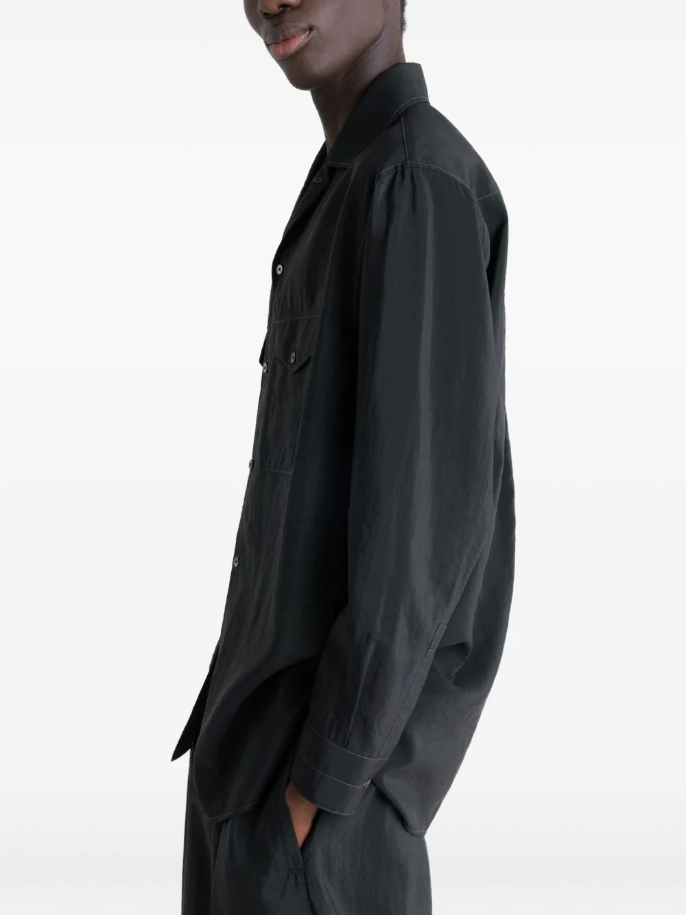 Notched-Collar Fla-Pocket Shirt - Image 4