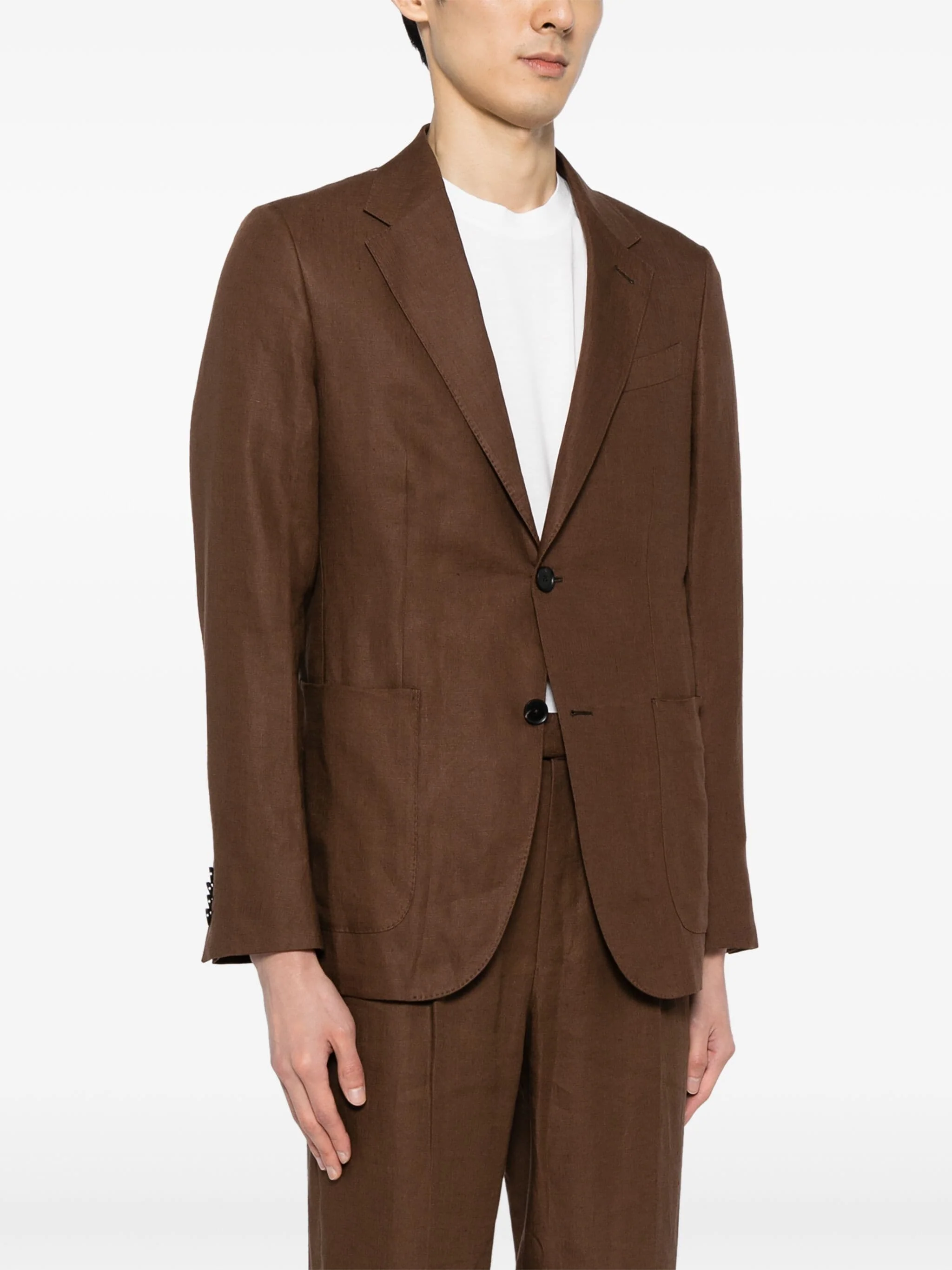 Notched-Lapel Linen Blazer - Image 3