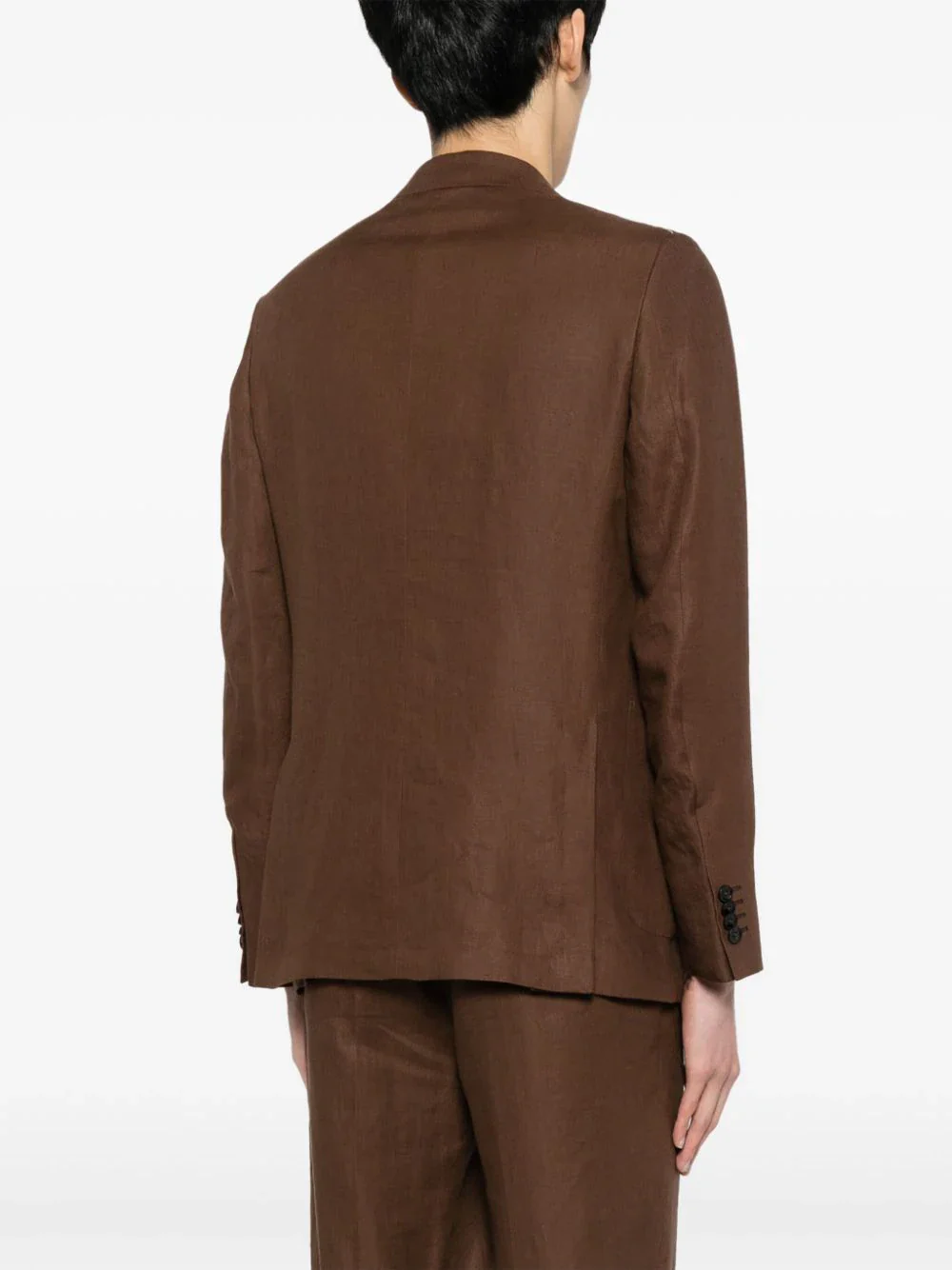 Notched-Lapel Linen Blazer - Image 4