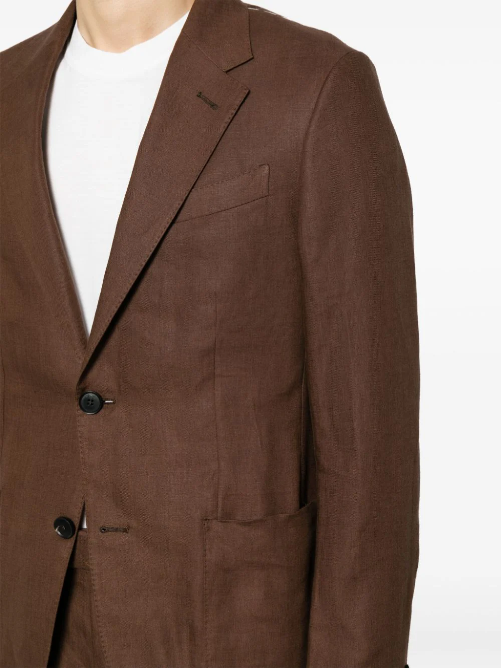 Notched-Lapel Linen Blazer - Image 5