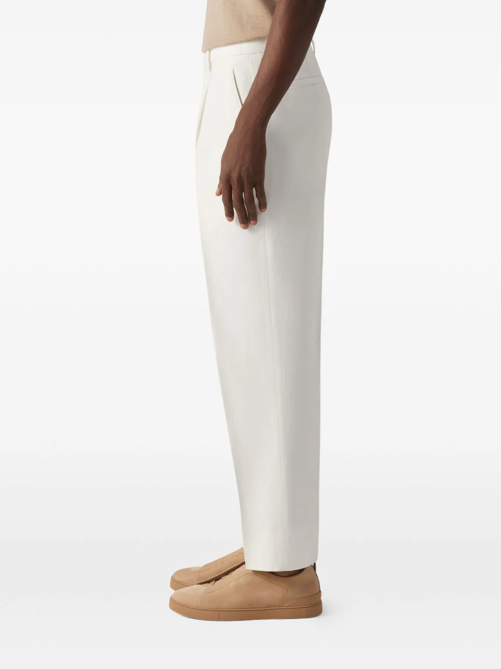 Oasi Pleated Cotton Pants - Image 3
