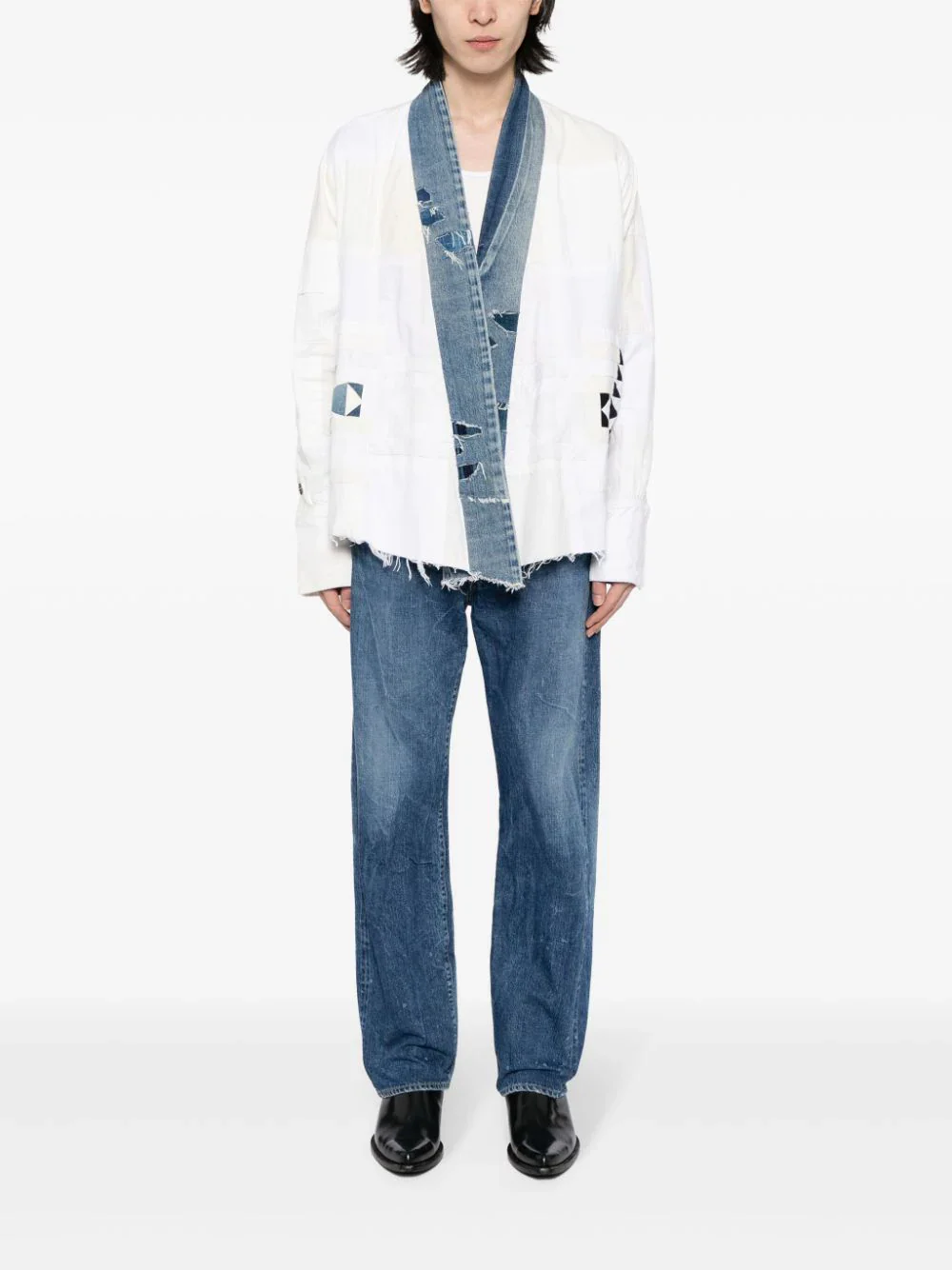 Open-Front Distressed Jacket - Image 2