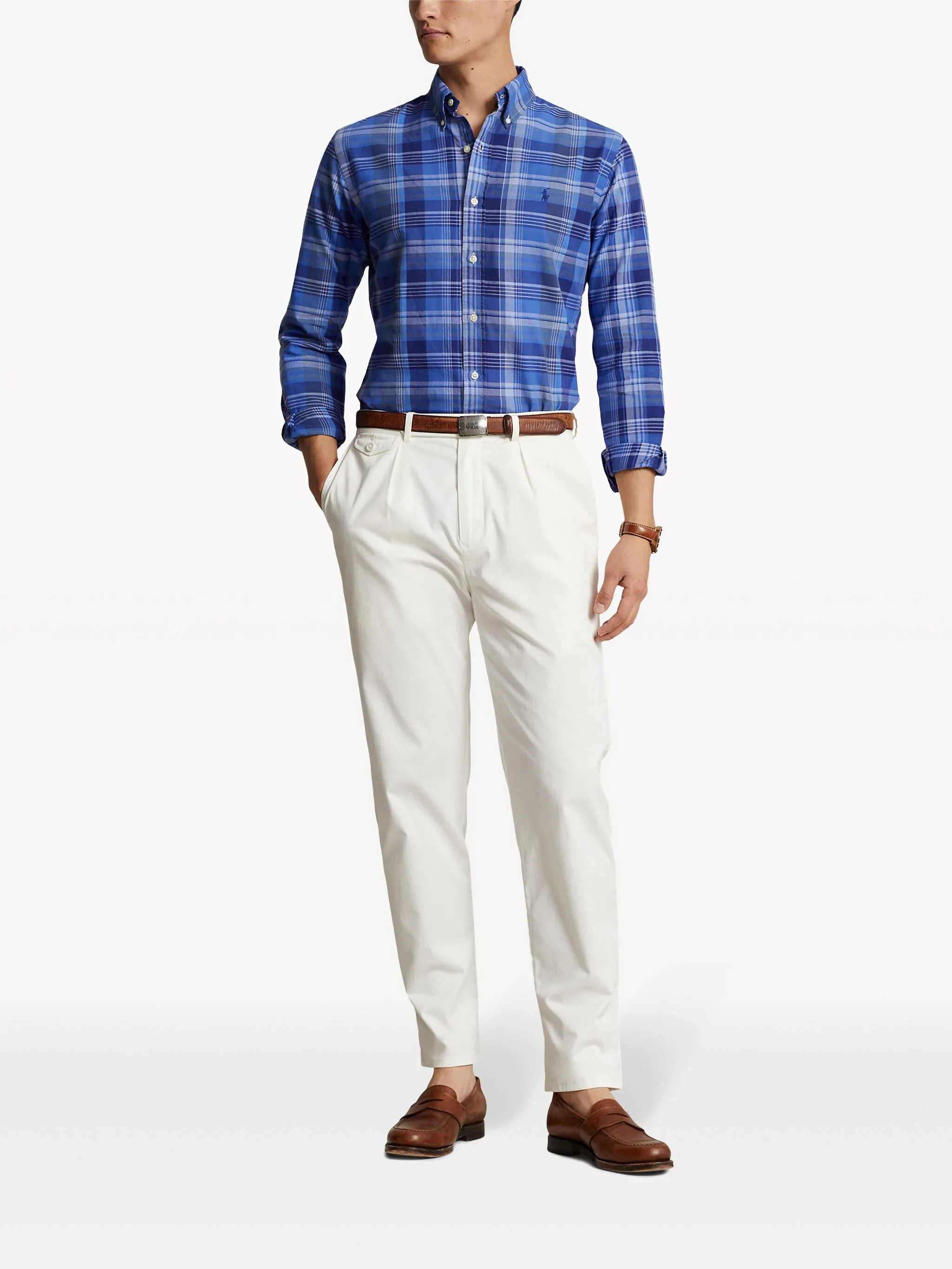 Oxford Plaid Cotton Shirt - Image 2