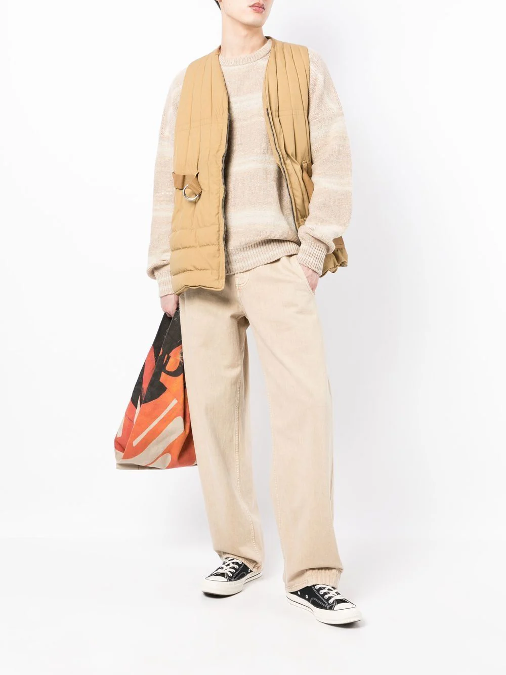 Padded Belted V-Neck Gilet - Image 3