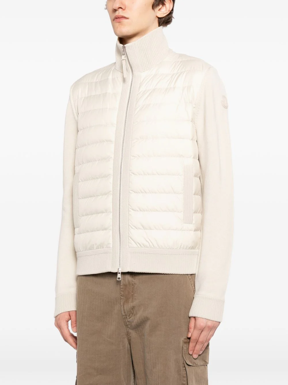 Padded Wool Zip-Up Cardigan - Image 2