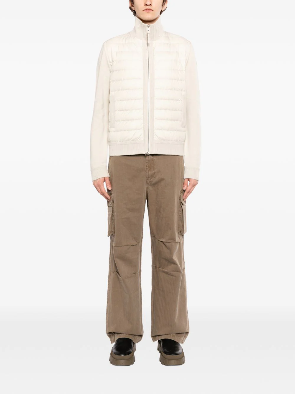 Padded Wool Zip-Up Cardigan - Image 4