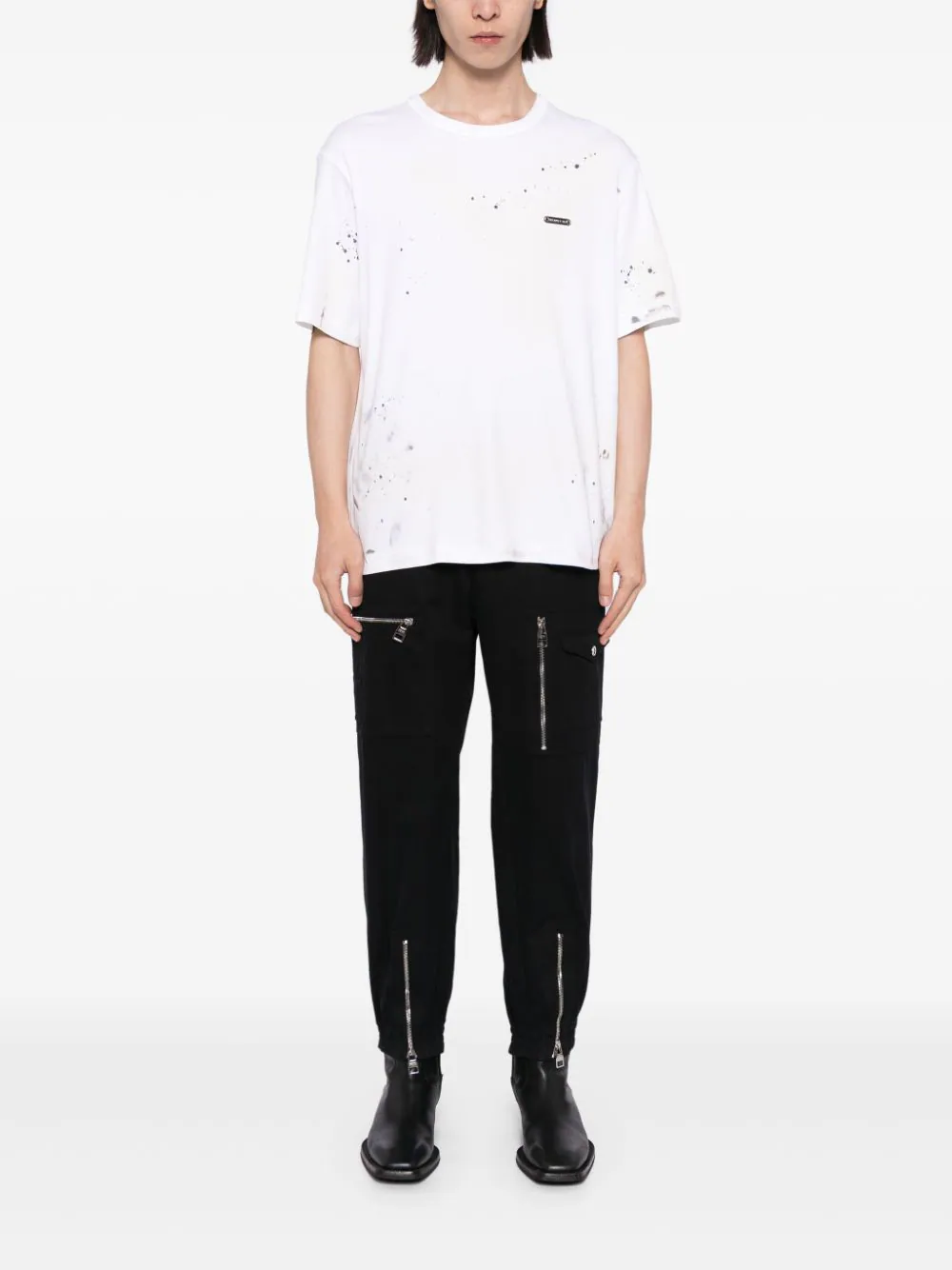 Paint-Splatter Cotton T-Shirt - Image 2