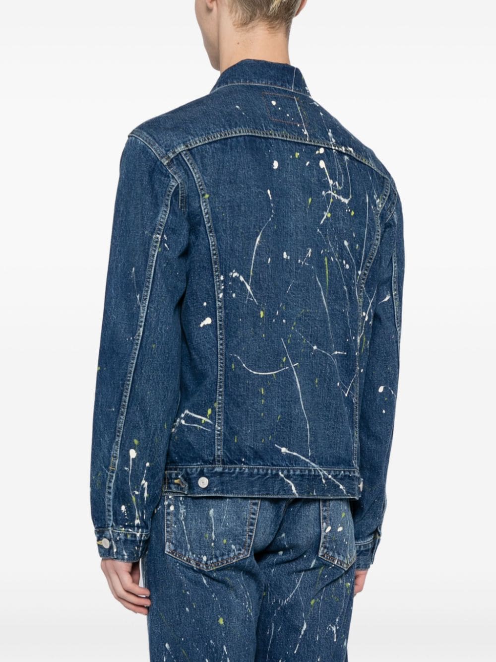 Paint-Splatter Denim Jacket - Image 3