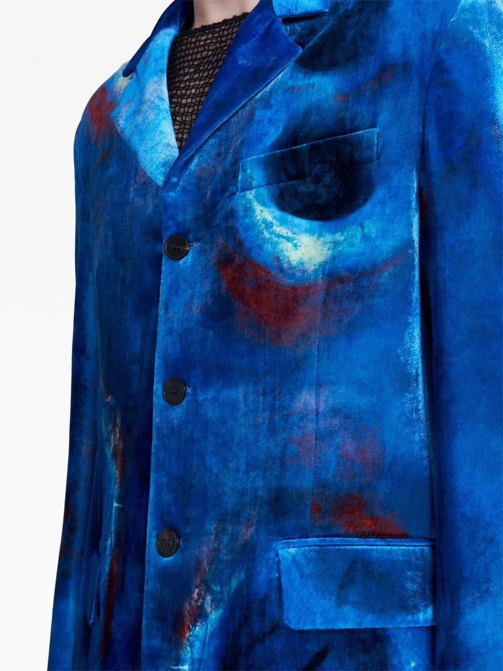 Painterly-Print Single-Breasted Blazer - Image 5
