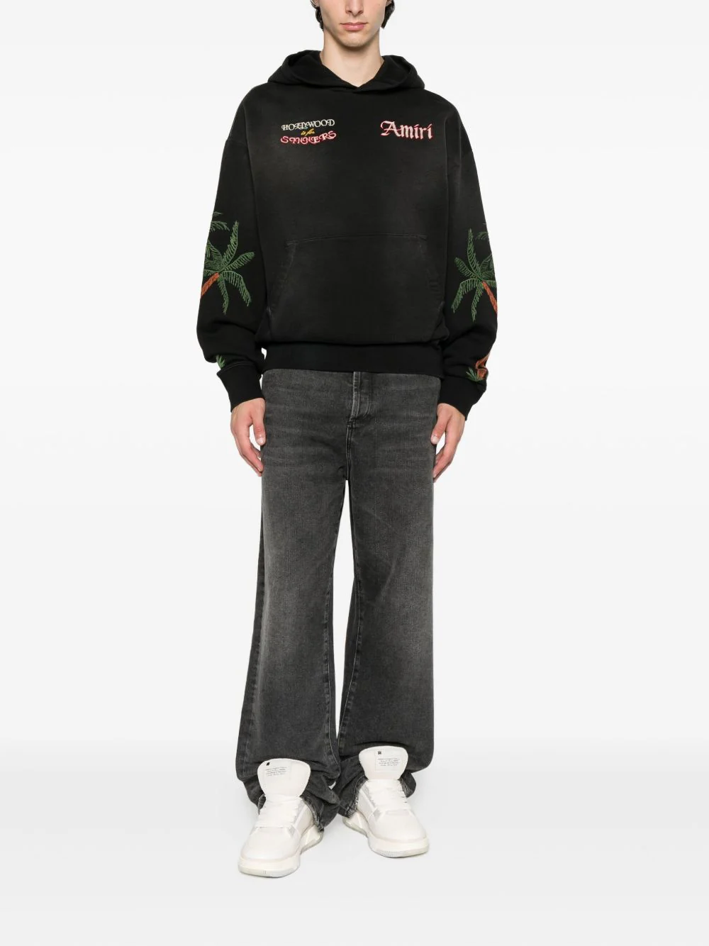 Palm-Tree Embroidered Hoodie - Image 2