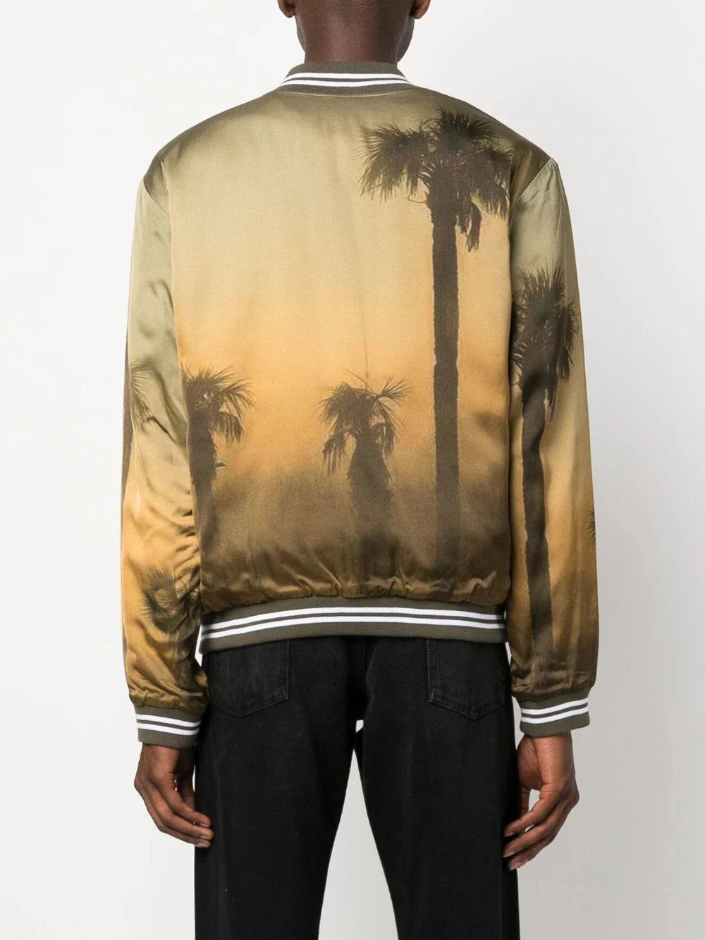 Palm Tree-Print Bomber Jacket - Image 4
