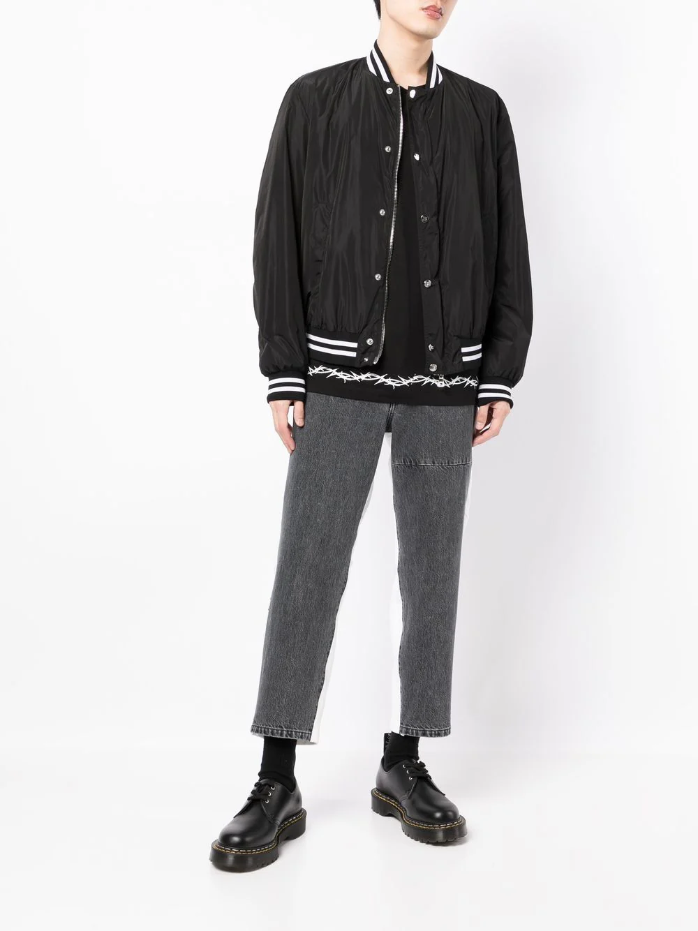 Panelled Cropped Trousers - Image 2