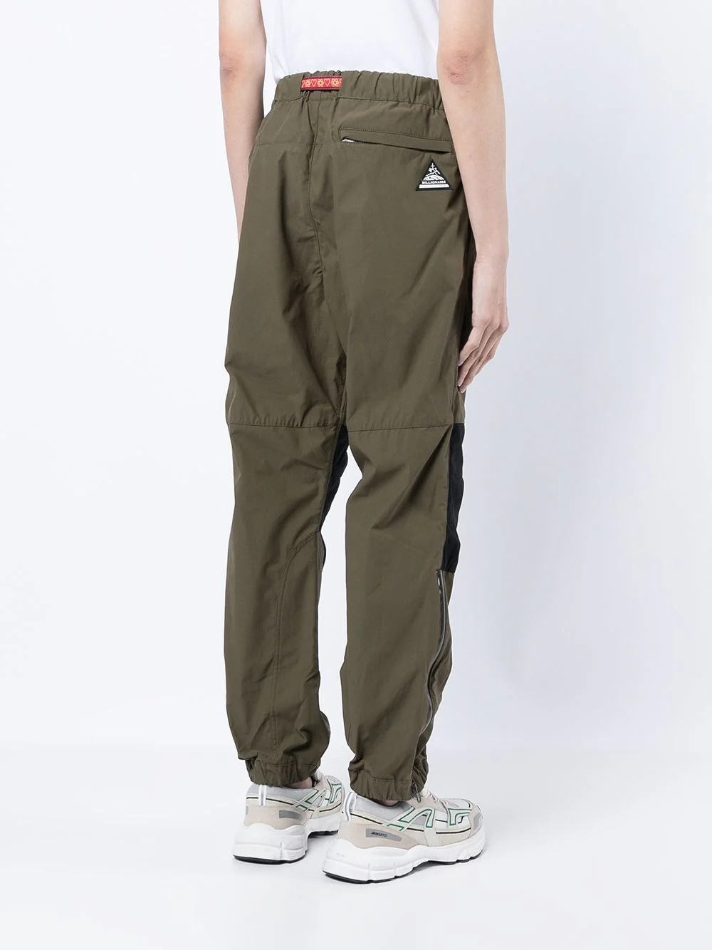 Panelled Drawstring-Waist Straight-Leg Trousers - Image 4