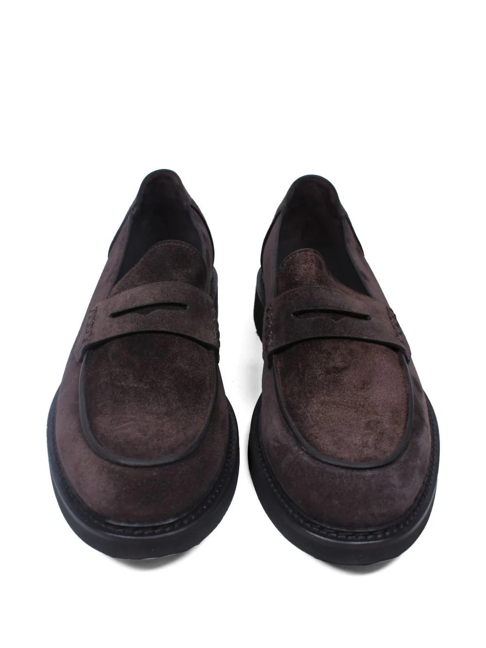 Panelled Penny Leather Loafers - Image 2