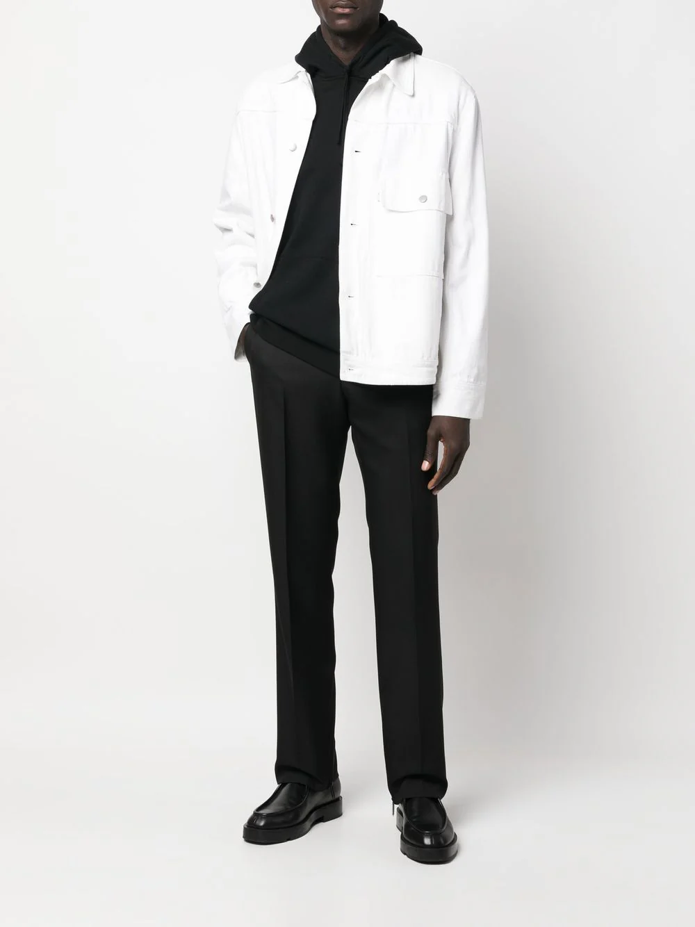 Paperclip-Detail Straight-Leg Trousers - Image 5