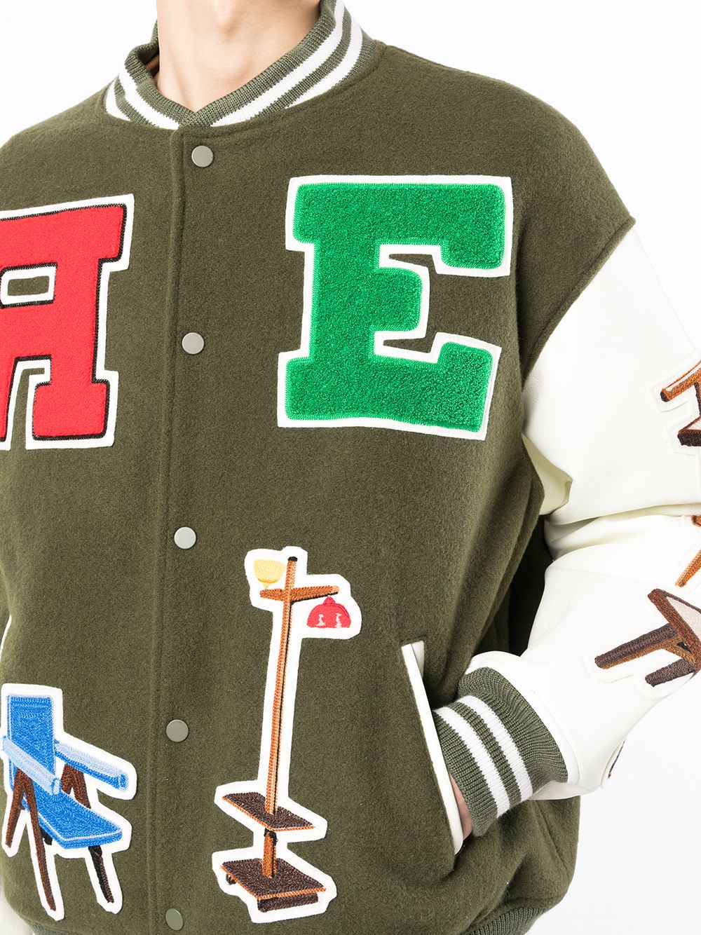 Patch-Detail Bomber Jacket - Image 3
