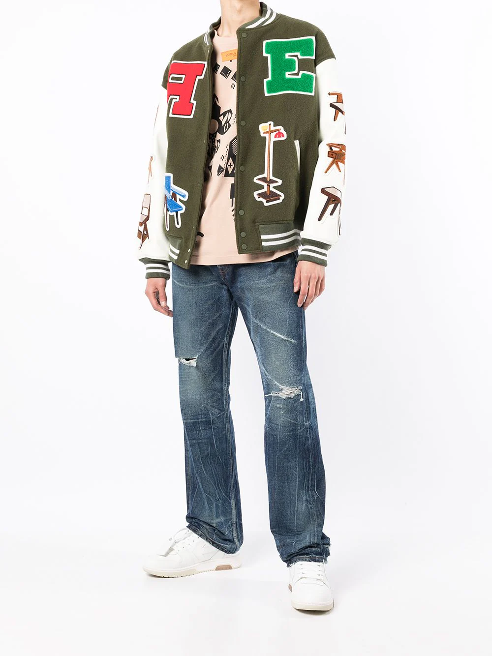 Patch-Detail Bomber Jacket - Image 4
