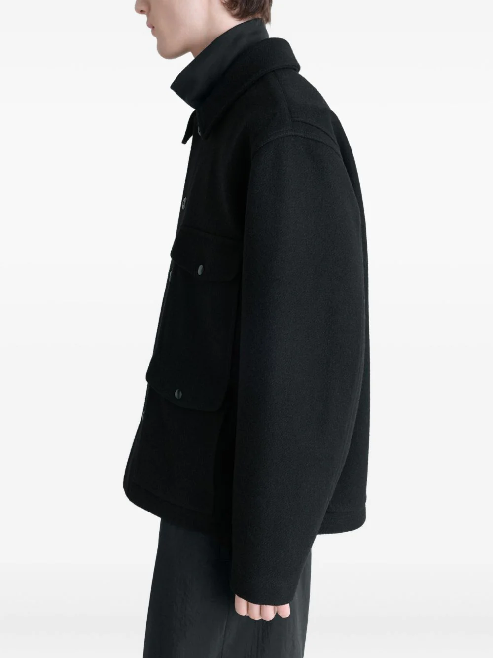 Patch-Pocket Buttoned Shirt Jacket - Image 4