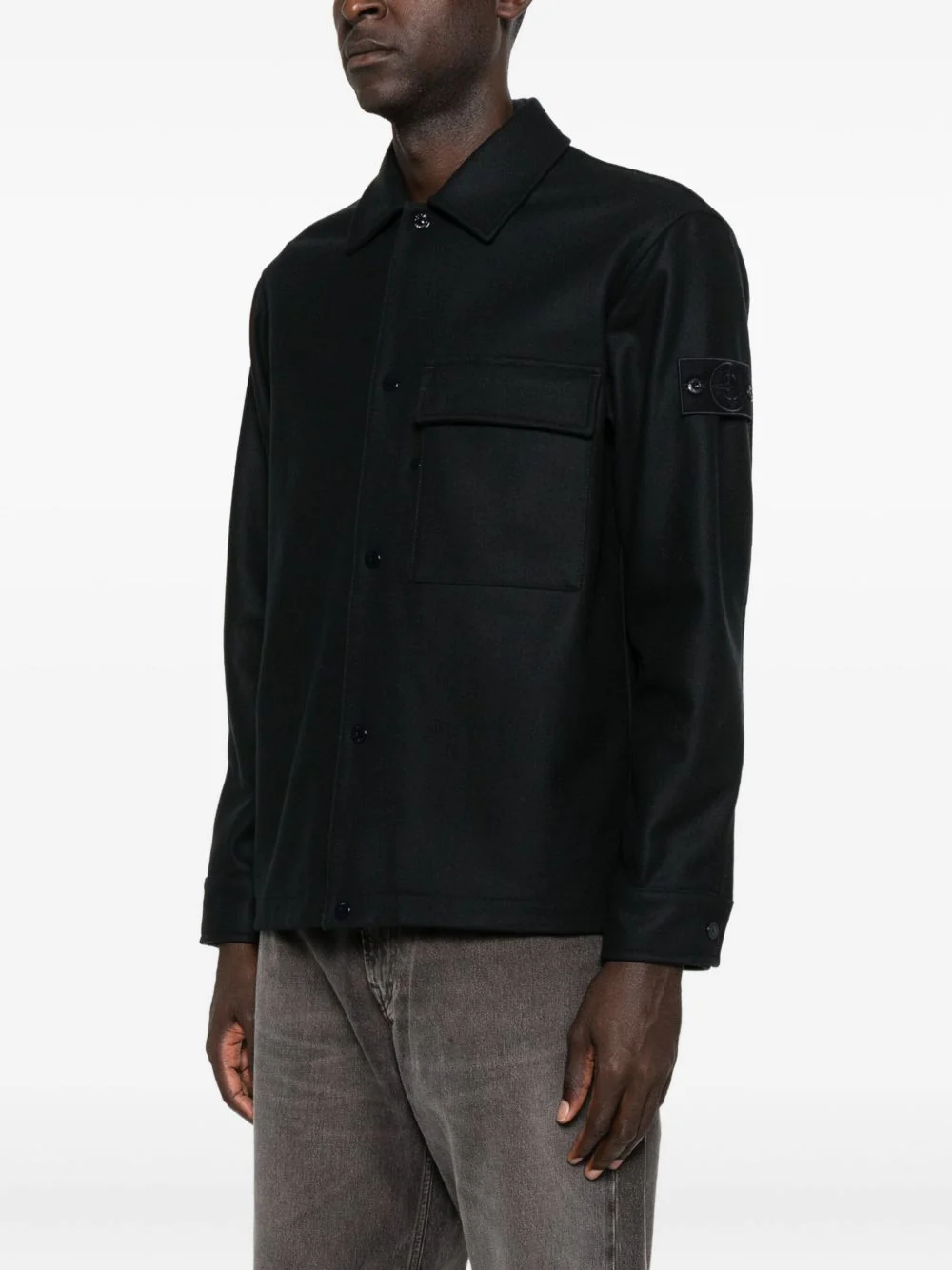 Patch-Pocket Wool Shirt - Image 2