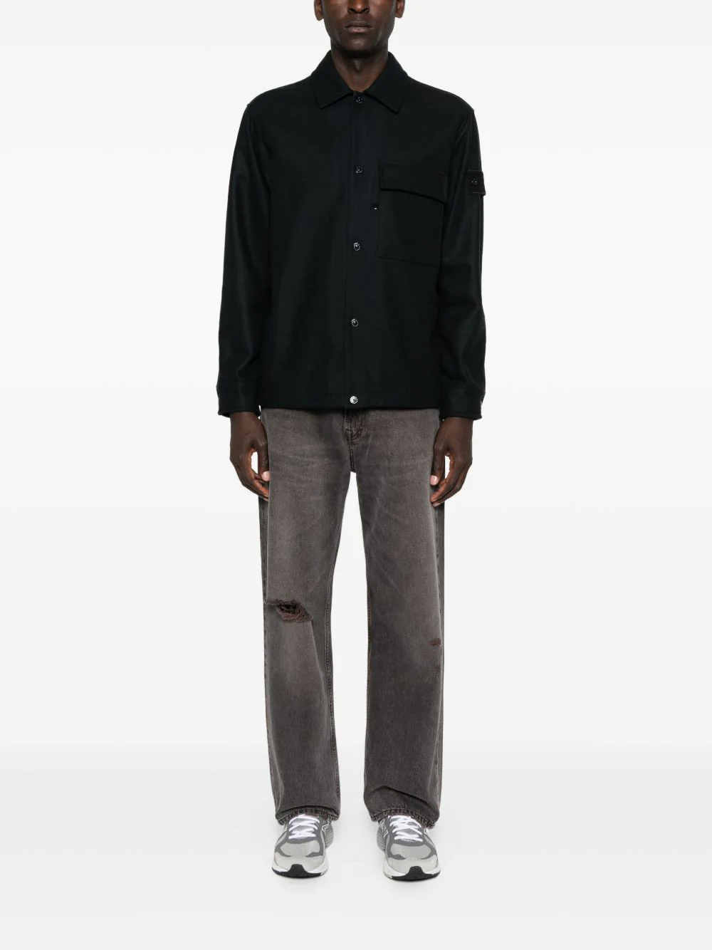 Patch-Pocket Wool Shirt - Image 3