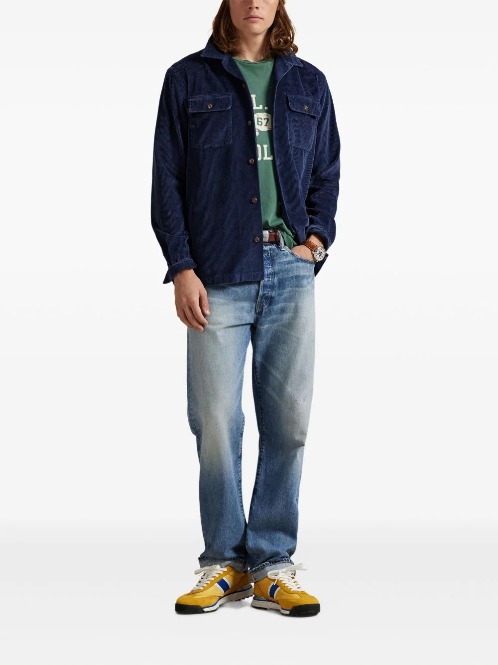 Patch-Pockets Long Sleeve Shirt - Image 2