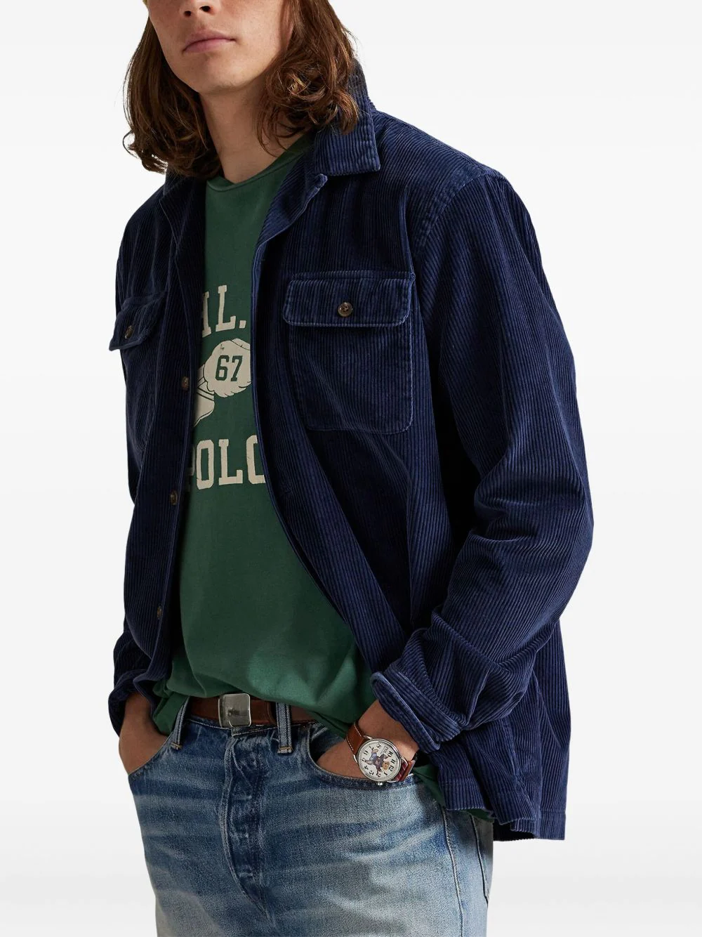 Patch-Pockets Long Sleeve Shirt - Image 4