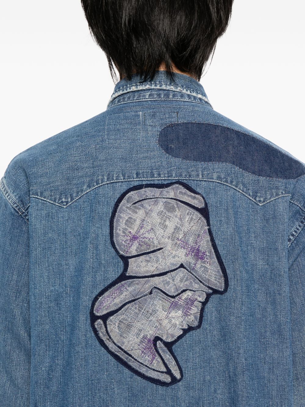 Patch-Work Denim Shirt - Image 2