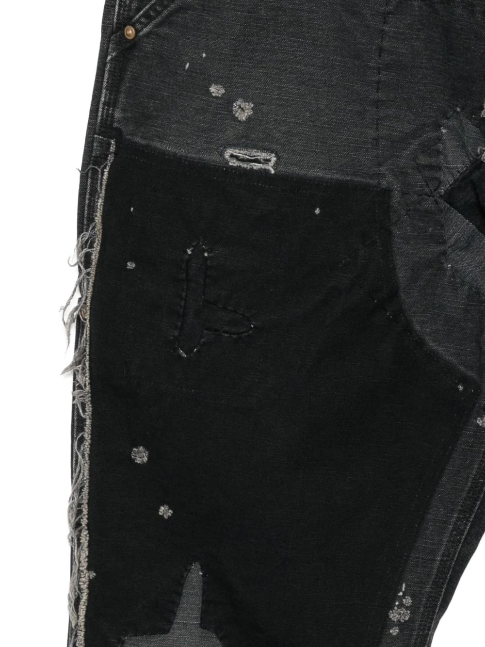 Patchwork Bootcut Jeans - Image 3