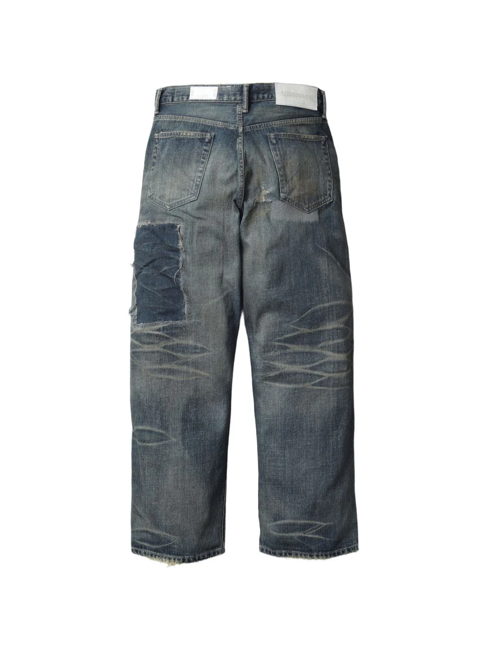 Patchwork Cotton Jeans - Image 4