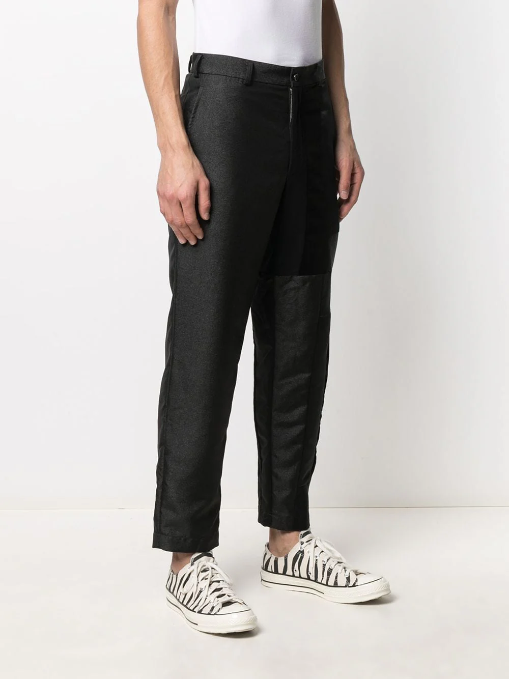 Patchwork Straight-Leg Trousers - Image 3