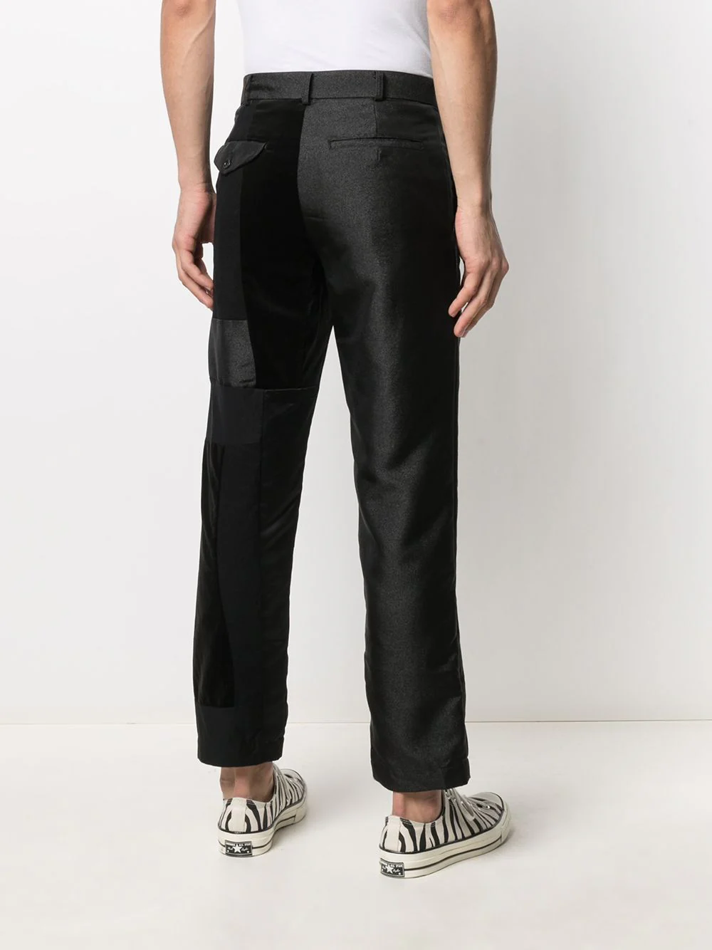 Patchwork Straight-Leg Trousers - Image 4