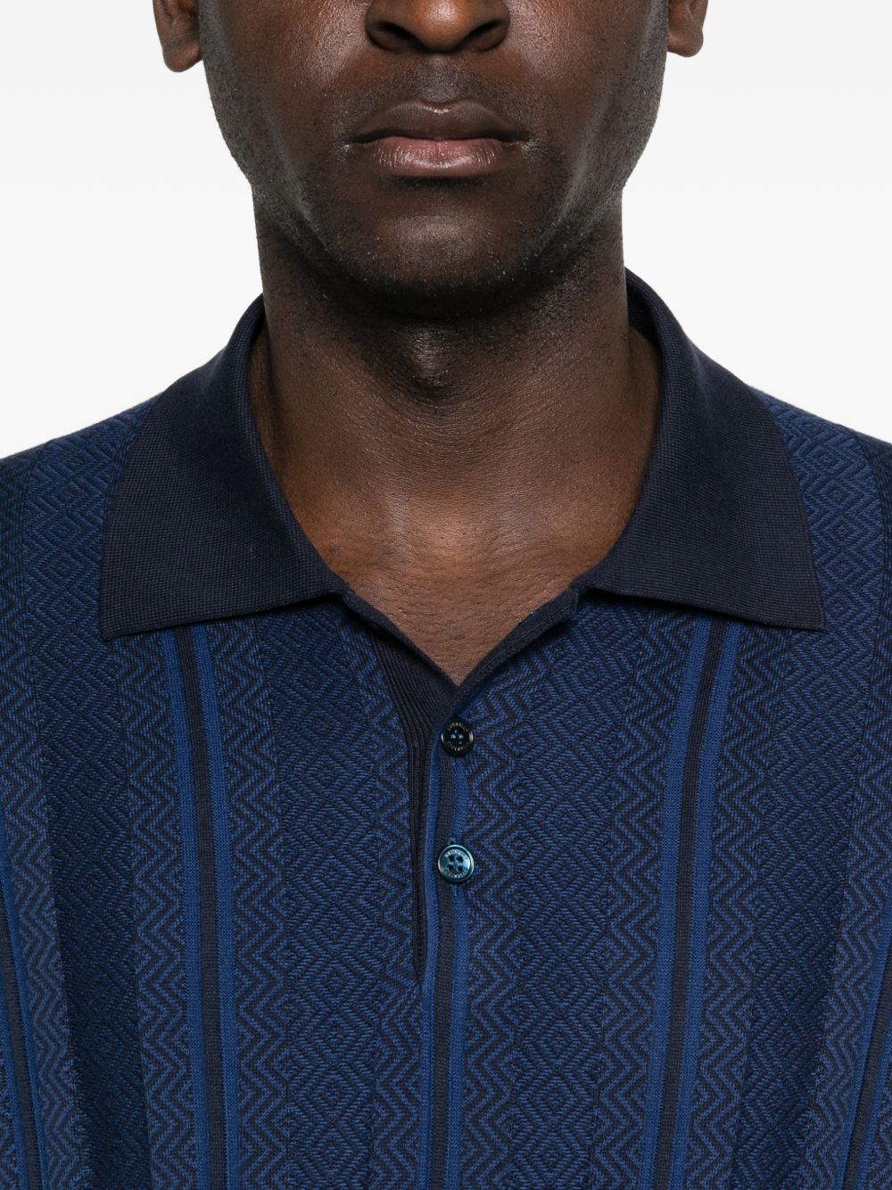 Patterned Short-Sleeve Polo Shirt - Image 2