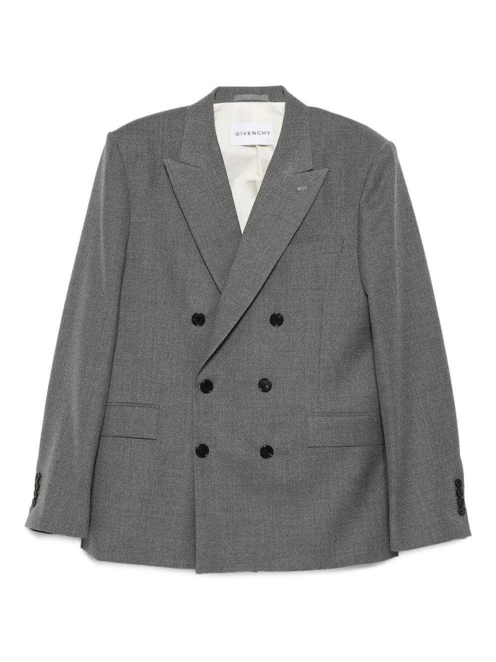 Peak-Lapel Wool Blazer