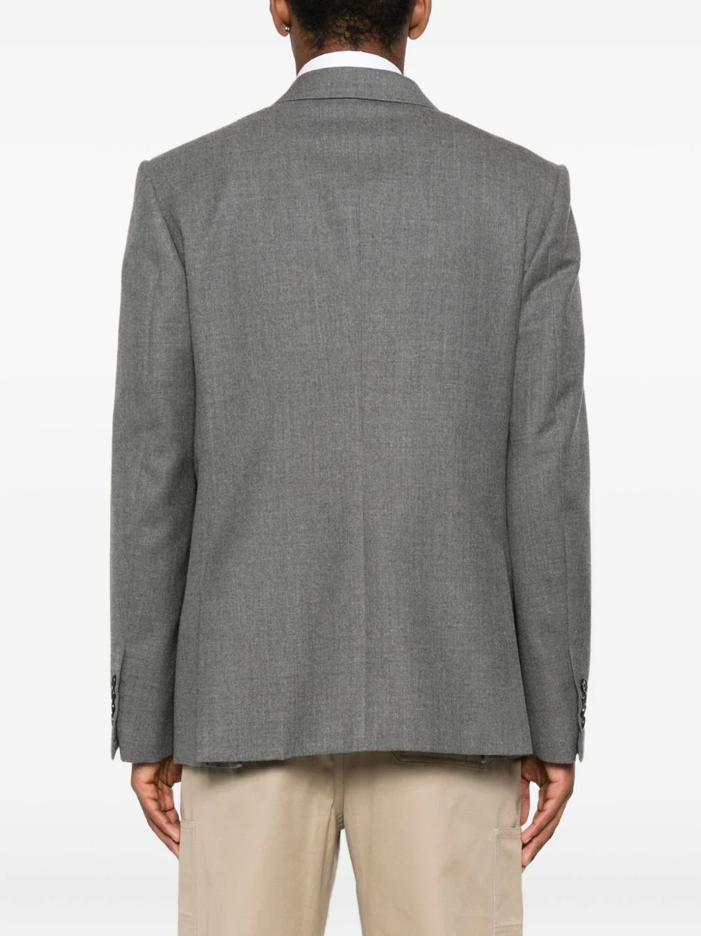 Peak-Lapel Wool Blazer - Image 2