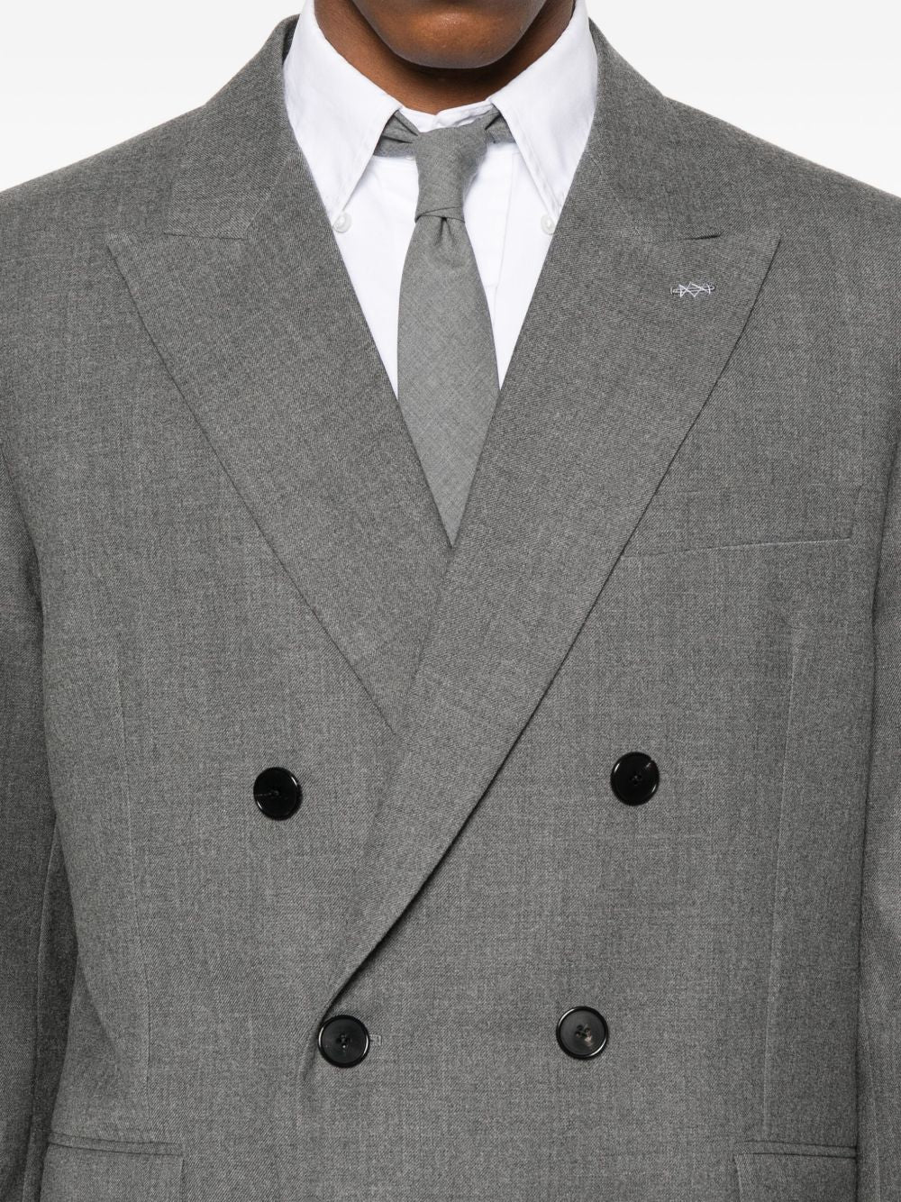 Peak-Lapel Wool Blazer - Image 4