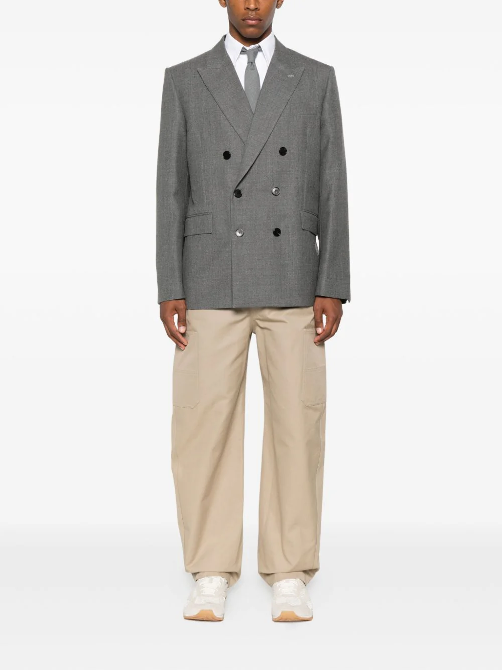 Peak-Lapel Wool Blazer - Image 5
